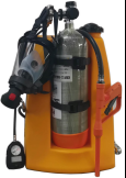 Backpack foam fire extinguishing device