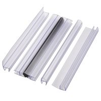 Kensharp Customizable Length PVC Clear Glass Door Sealing Strips for 12mm Glass