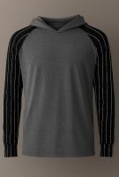 Spring Men&#039;s Pure Casual Long Sleeve Raglan Hoodie T Shirt With Hooded Hat Stylish Men T Shirt Hooded