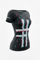 Ladies Boat-Neck Custom Jersey Women Round Couple Clothing Short Sleeved Shirt