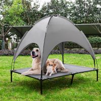 Hot Sale Detachable & Washable Stainless Steel Suspended Pet Bed Elevated Dog Bed with Iron Frame for Outdoor Camping
