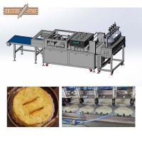 Automatic flatbread filming and pressing machine for paratha pancake and pie production