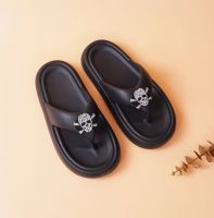 Hot stamping skull flip flops