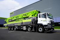 Truck Mounted Concrete Pump Zlj5550thbef-70X-6rz 180 Cbm Capacity Output 70 M Height Distributor Boom 63.8 M Radius 52.1 M Depth