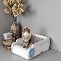 Open-Top Cat Litter Automatic Box Self-cleaning Automatic Cat Litter Box APP Control Odor-Free Waste Disposal