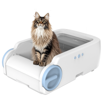 New Upgraded Open-Top Design Self Cleaning Litter Box Cat Toilet Wifi Automatic Cat Litter Box with App Control Safety Protection