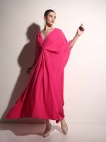 Moss Crepe Pink Kaftan