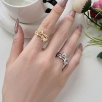 Elegant 3D Butterfly Statement Ring, Marquise Zirconia in Hypoallergenic S925 Sterling Silver, Light Luxury Fashion From China