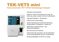 Automated 5-Part Differential Hematology Analyzer_TEK-VET5 mini