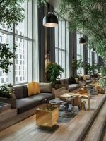 High Quality +Fabric upholstered + Wood legs+ Dining chair 2 + For Hotel, Villas, and Apartment