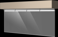 Fixed Fireproof Fabric Smoke Barrier Hanging