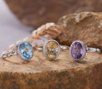 925 Sterling Silver Ring With Natural