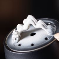 Miniature Landscape Incense Burner, Handcrafted Ceramic