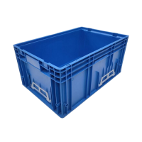 Thickened KLT-F Foldable Solid Logistics Industrial Turnover Storage Basket Recyclable Plastic Crate Distribution From China