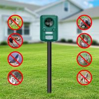 Ultrasonic solar repeller flashing drive  For dogs cats birds pigeons animals repelling for garden