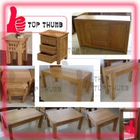 Solid Oak Furniture Sets, Table Chest And Cabinet Sideboard