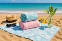 Customized Logo OEM  Beach Towel Modern Striped Design for Pool and Beach Use Highest Quality 100% Cotton Material From Vietnam