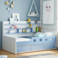 Kids Bed Set with Storage Shelves Flat Pack RTA OEM Manufacturer