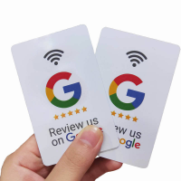Customizable NFC QR Code Tag Google TikTok Ins Review PVC Card Waterproof Double-Sided Business Tag RFID Communication Interface From China