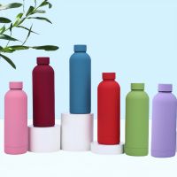 Outdoor portable double-layer vacuum insulated bottle, customized color logo water bottle From China