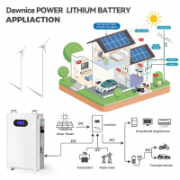 Dawnice 16kwh Lifepo4 48V 314Ah Lithium Battery, Build in 16S 150A BMS Deep Cycle with CAN and RS485 Communication Interface, Ideal for Home Energy Storage, RV, Solar, Off-Grid 51.2V 314Ah From China