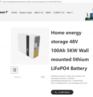 Home energy storage 48V 100Ah 5KW Wall mounted lithium LiFePO4 Battery From China