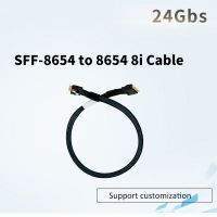 Computer Cable PCIe 4.0 600mm Long Custom Length 8654 X8 to 8654 X8 Server Cable for Sale