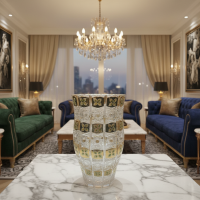 Modern Art Deco Luxury Handmade Crystal