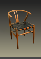 Leather Wishbone Dining Chair