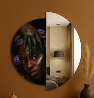 Decorative mirror (half mirror - half art piece) From Turkey