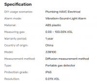 Laser methane gas detector From China