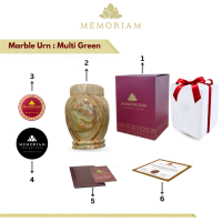 Silas - multi-green onyx urn From USA