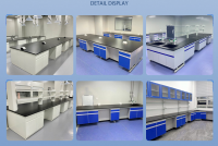 Steel Wood Laboratory Bench / Lab Workbench for School &amp; Hospital Laboratory