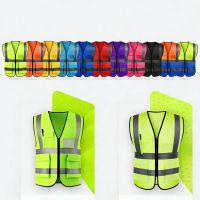 Winter reflective vest vest, vest, reflective safety vest, construction site, construction traffic, multi pocket protective reflective vest