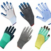 Rubber coated waterproof and oil resistant maintenance protective gloves for thickened nitrile wear-resistant construction sites