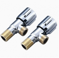 Brass triangle valve bathroom thickened all copper hot and cold water valve toilet extended American G1/2 screw water stop valve switch