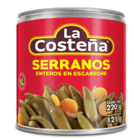 Whole Serrano Chiles 199g | La Coste