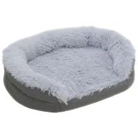 Long Plush Oval Open Pet Bed