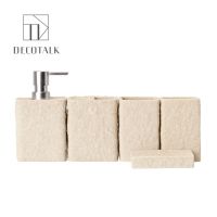 5-Piece Artificial Sandstone Bathroom Accessory Set