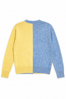Round Neck Color Block Ladies Sweater