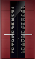 Fine carved art trendy door anti-theft door entrance door with fingerprint lock door