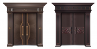 Zinc alloy villa entrance, anti-theft door with door head and post, Class A household double door, finely carved entrance door, wholesale