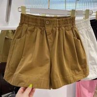 Cotton And Linen High Waist Shorts
