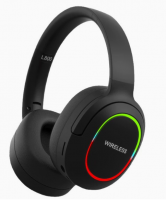 New noise-canceling Bluetooth headphones with LED lighting, wireless stereo earphones