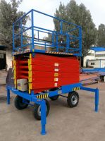8-18m Scissor Lift Table Manual Lifting Platform Aluminum Mast Lift Platform Hydraulic