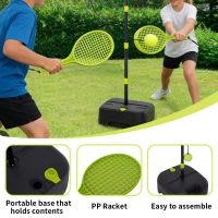 Portable Kids Outdoor Tennis Game Set Swing Ball Trainer 1 Post 2 Rackets 1 Ball Parent-child Interactive Sports Toys