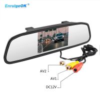 EnruigeOK Color TFT LCD 4.3 Inch Car Rear View Mirror Monitor for Parking Rear View Camera