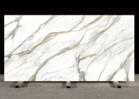 Begonia Gold Large-Format Printed Quartz Stone for Seamless Countertops