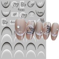  Classic French Line 2D Plastic  Nail