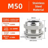 Brass Cable Gland M50 IP68 Industrial